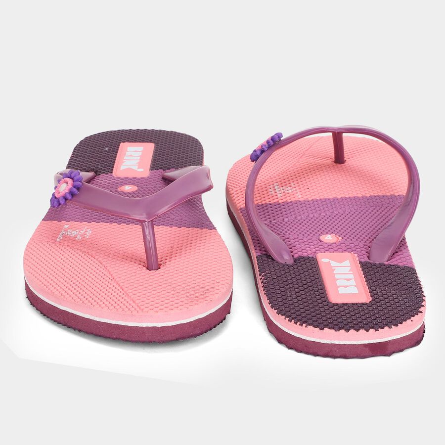 Women's Purple Flip-Flop Slippers, बैंगनी, large