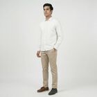 Men's White Cotton Spread Collar Casual Shirt, सफ़ेद, small