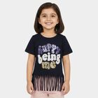Girls' T-Shirt, Navy Blue, small