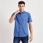 Solid Casual Shirt, Light Blue, small image number null