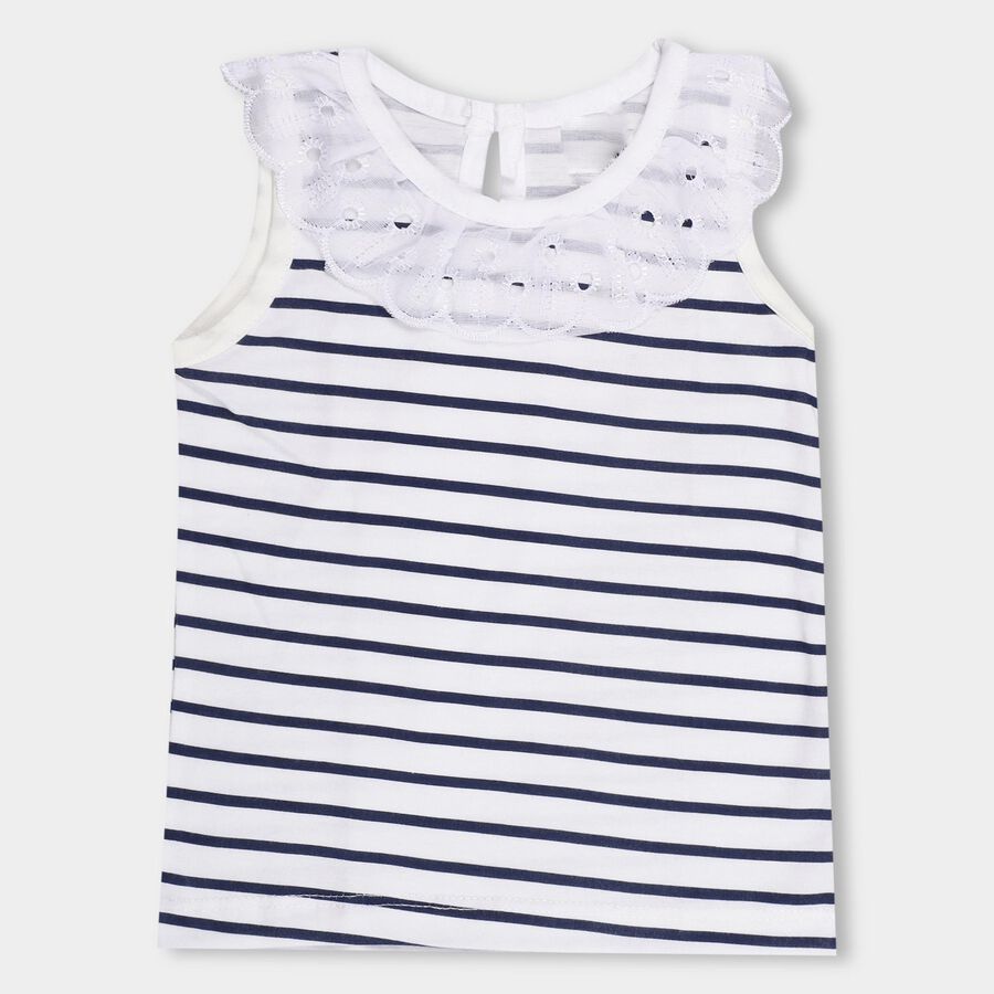 Infants' 100% Cotton Collar T-Shirt , सफ़ेद, large image number null