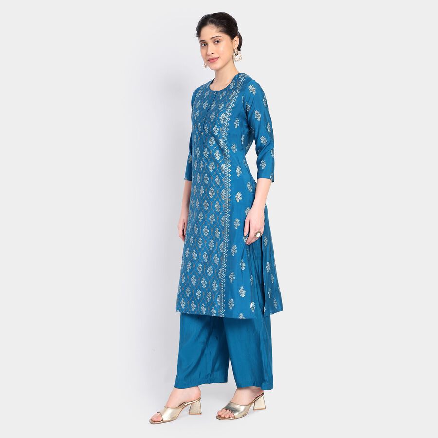 Ladies' Ethnic Set, टील ब्लू, large image number null