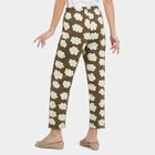 Women's Olive Green Straight Fit Cloud Printed Pyjama, Olive, small