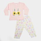 Infants Pink Cotton Round Neck Lounge Hipster Set, Light Pink, small