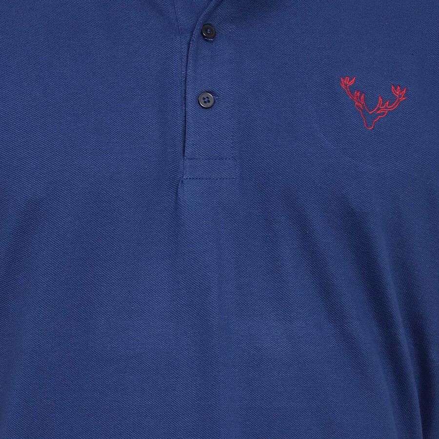 Solid Polo Shirt, नेवी ब्लू, large image number null