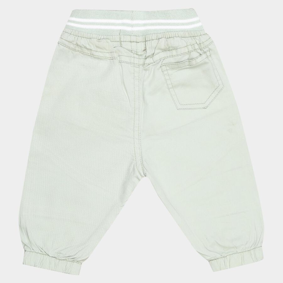 Infants Cotton Solid Trousers, Light Green, large image number null