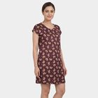 Women's Purple V-Neck Classic Nighty, Purple, small