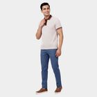 Men's Brown Cotton Polo Neck Casual T-Shirt, Brown, small