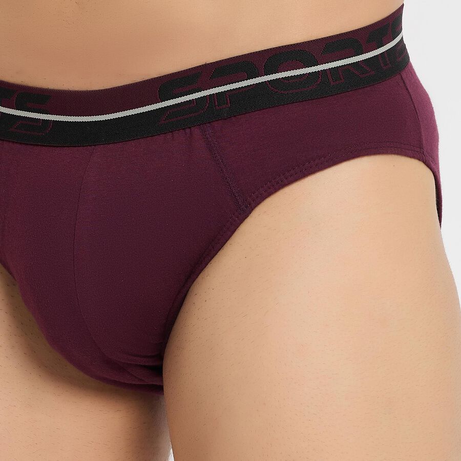 Men's 100% Cotton Briefs , Wine, large