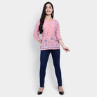 All Over Print Straight Kurti, गुलाबी, small image number null