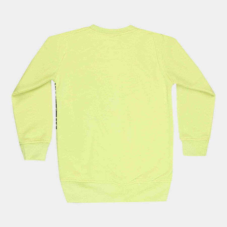 Printed Sweatshirt, Light Green, large image number null