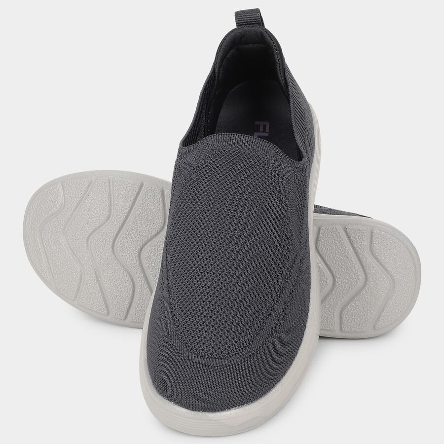 Men's Muted Charcoal Grey Slip-On Casual Shoes, ग्रे, large