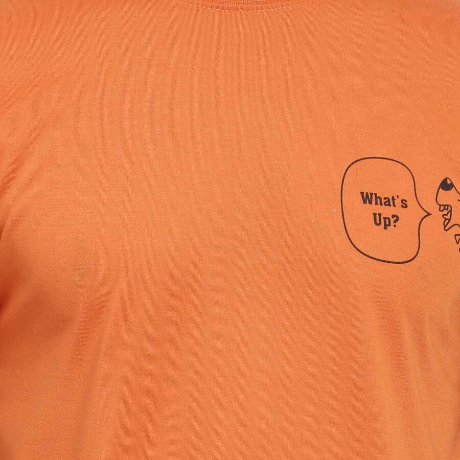 Round Neck T-Shirt, Orange, large image number null