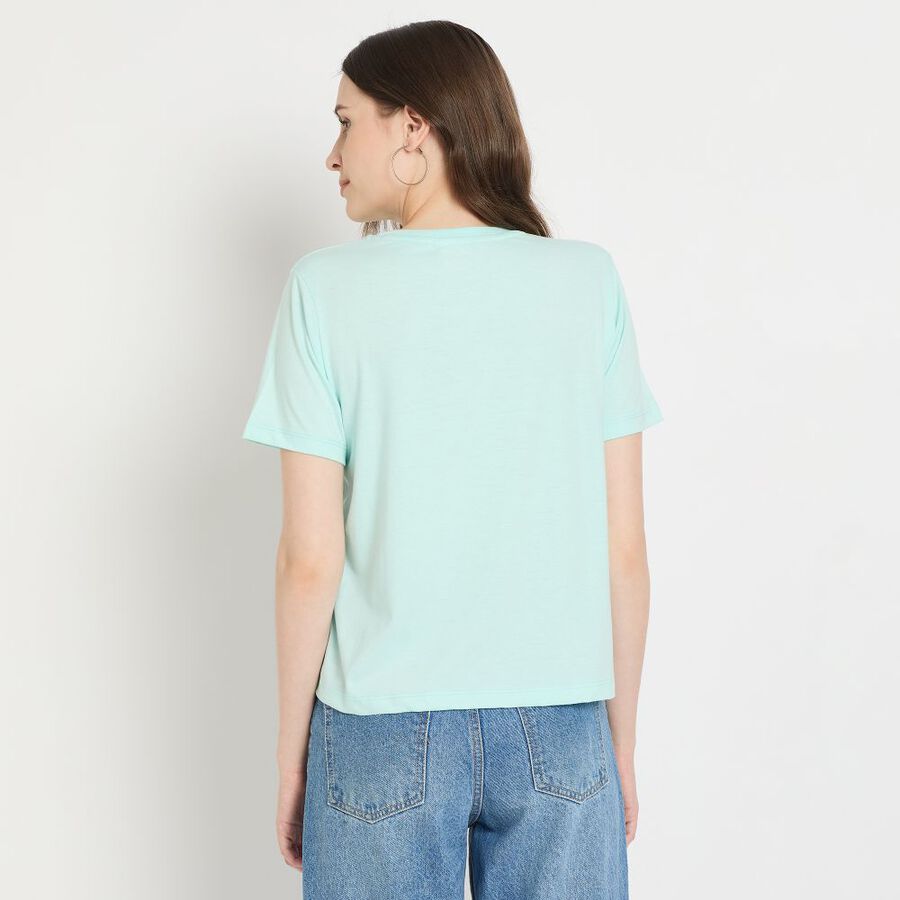 Ladies' Round Neck T-Shirt, Blue, large image number null