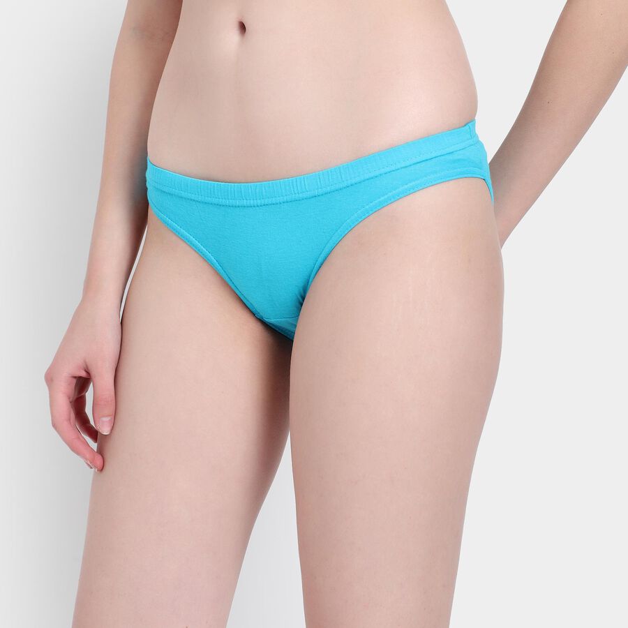 Ladies' 100% Cotton Panty , Light Blue, large image number null