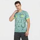 Men's Aqua Round Neck Regular Drifit T-Shirt, Aqua, small