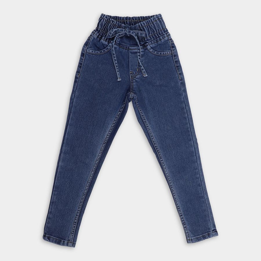 Girls' Jeans , Mid Blue, large image number null