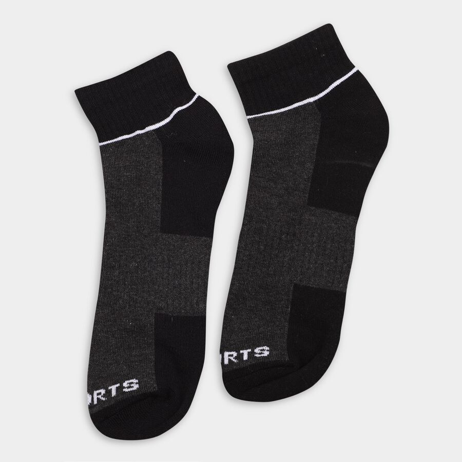 Men's Socks (Pack of 3), चारकोल, large
