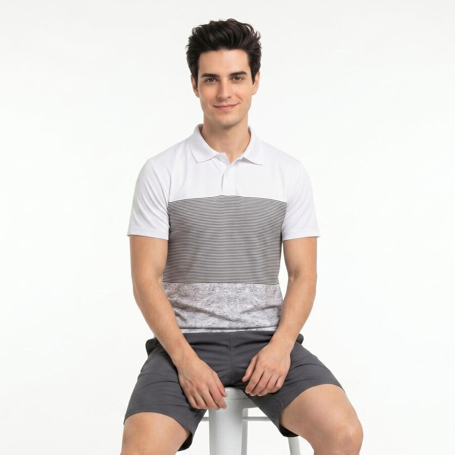 Men's White Crew Neck Regular Drifit T-Shirt, सफ़ेद, large