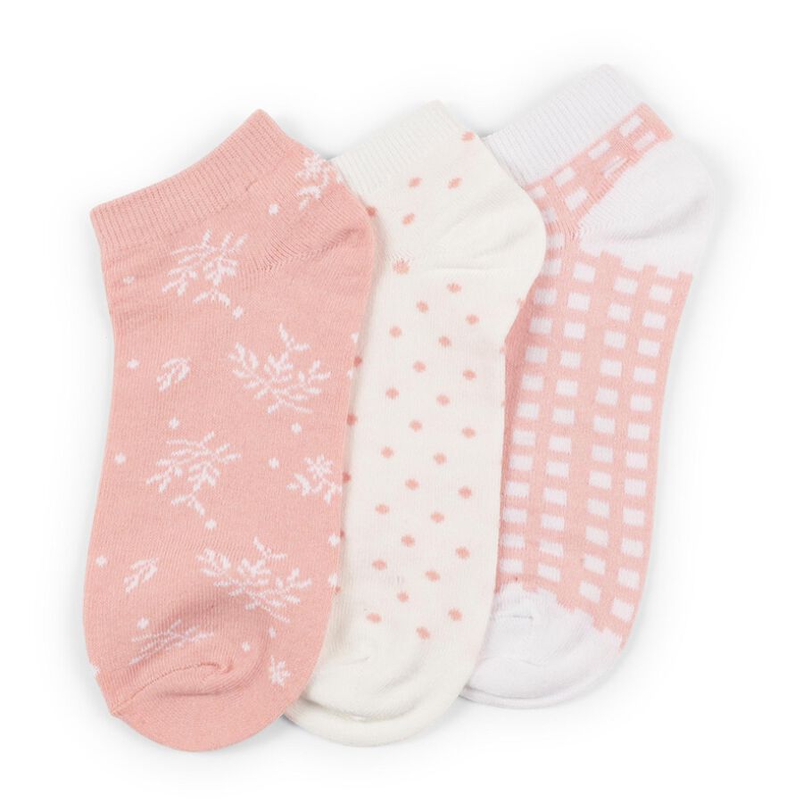 Ladies' Socks Pack of 3, Assorted, large