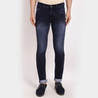 Overdyed 5 Pocket Skinny Jeans, Dark Blue, small image number null