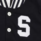 Boys' Navy Varsity Collar Embroidered Baba Suit, Navy Blue, small image number null