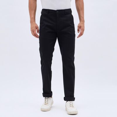 Men's Cross Pocket Slim Fit Casual Trousers