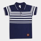 Boys' Cotton Half Sleeves T-Shirt, Navy Blue, small image number null
