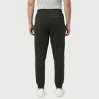 Men's Olive Green Jogger Fit Side-Striped Track Pants, ओलिव, small