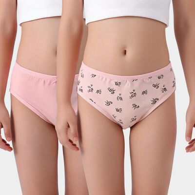 Girls Pink Regular Fit Printed Panty