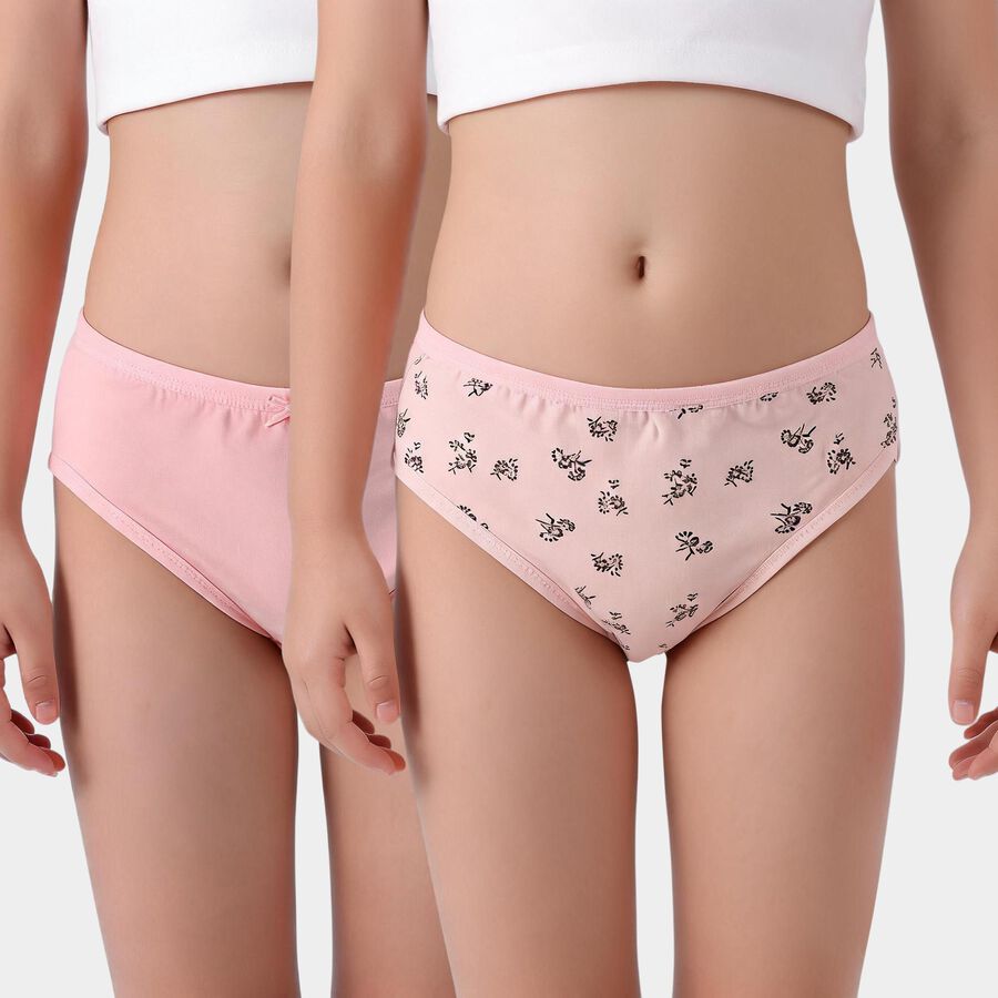 Girls Pink Regular Fit Printed Panty, गुलाबी, large