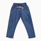 Boys' Muted Steel Blue Regular Fit Elastic Waist Jeans, हल्का नीला, small image number null