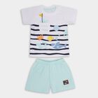 Infant Boys' 100% Cotton Baba Suit, एक्वा, small image number null