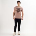 Men's Round Neck Half Sleeves T-Shirt , Light Pink, small image number null