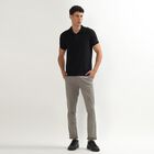 Unisex Muted Charcoal Black Skinny Fit Cross Pocket Casual Trousers, हल्का ग्रे, small image number null