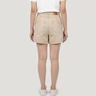 Women Beige Regular Fit Wrap Front Shorts, गहरा पीला, small