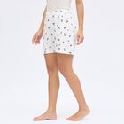 Women's Bright White Floral Printed Shorts, White, small image number null