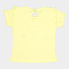 Infants Cotton Round Neck T-Shirt, Yellow, small image number null