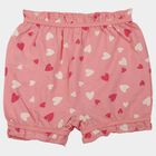 Girls' Pink Regular Fit Printed Bloomer, Pink, small