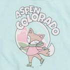 Infants Bright Aqua Cotton Crew Neck Casual Sweatshirt, एक्वा, small image number null