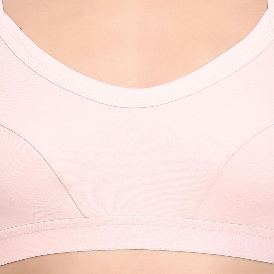 Ladies' 100% Cotton Bra , हल्का गुलाबी, large image number null