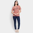 Ladies' Round Neck T-Shirt , गुलाबी, small image number null
