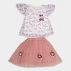 Girls' Top Skirt, ऑफ व्हाइट, small