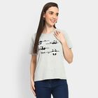 Ladies' Round Neck T-Shirt, Melange Light Grey, small image number null