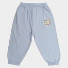 Infants' Light Blue Jogger Fit Bear Print Cotton Pyjama, Light Blue, small