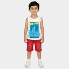 Boys White Round Neck Casual Boys T-Shirt, सफ़ेद, small