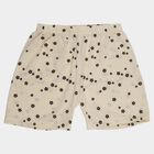 Girls' Off White Regular Fit Athletic Shorts, ऑफ व्हाइट, small