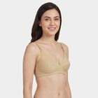 Women's Beige Cotton Non-Padded Wire-Free Everyday Bra, Beige, small