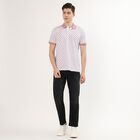 Men's Soft Pink Cotton Polo Collar Casual T-Shirt, Pink, small