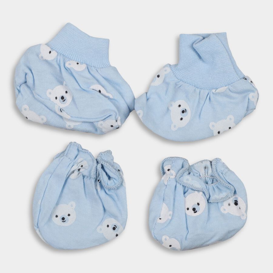 Infants 100% Cotton Gift Set , Light Blue, large image number null